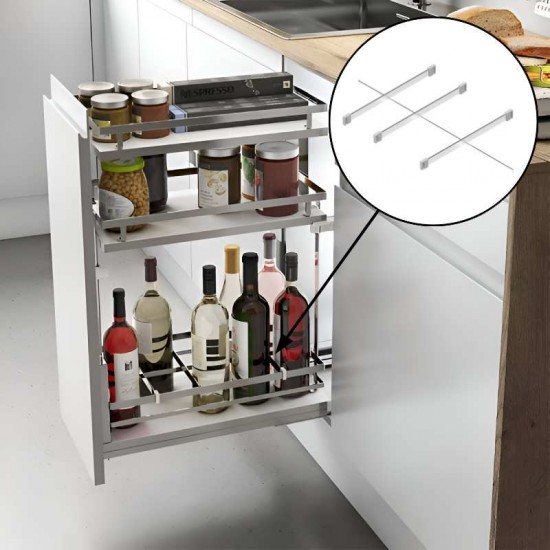 Séparateur Acier Chrome pour Extractibles Plat