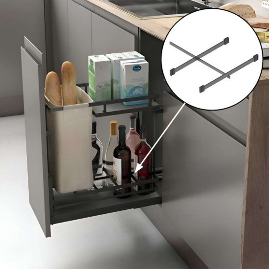 Séparateur pour tiroirs à pain anthracite plat