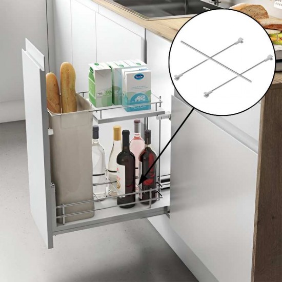 Séparateur de Casier à Bouteilles Panero Chrome Compact.