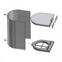 Boîte de couverture avec tour de prises Elevator 2 Inox