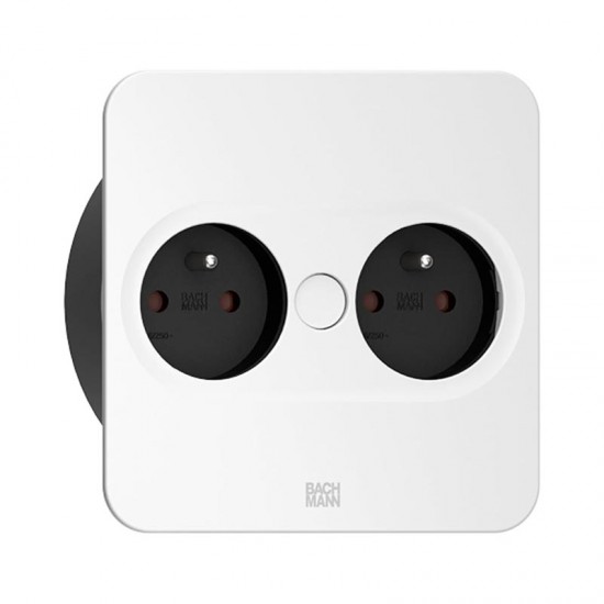 Module de Prises Twist 2 Rectangulaire Blanc