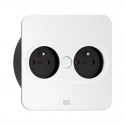 Module de Prises Twist 2 Rectangulaire Blanc