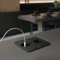 Module de Prises Twist 2 Rectangulaire Noir