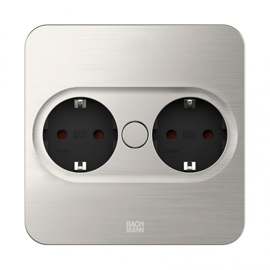 Module de Prises Twist 2 Rectangulaire Inox