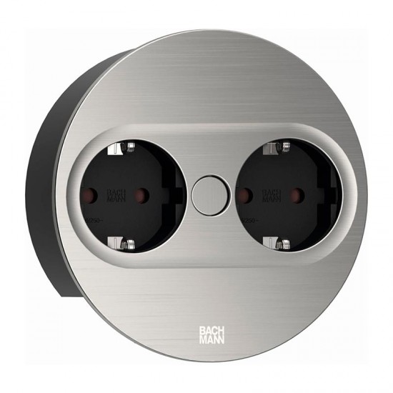 Module de Prises Twist 2 Rond Inox