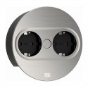 Module de Prises Twist 2 Rond Inox