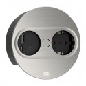 Module de Prises Twist 2 Rond Inox