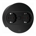 Module de Prises Twist 2 Rond Noir