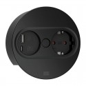 Module de Prises Twist 2 Rond Noir