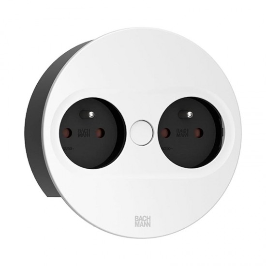 Module de Prises Twist 2 Rond Blanc