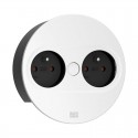 Module de Prises Twist 2 Rond Blanc