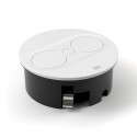 Module de Prises Twist 2 Rond Blanc
