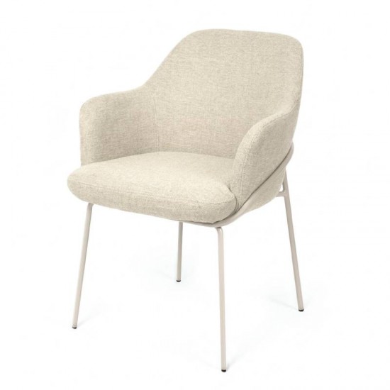 Chaise Abigail Beige avec Pied Beige