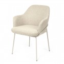 Chaise Abigail Beige avec Pied Beige