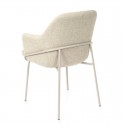 Chaise Abigail Beige avec Pied Beige