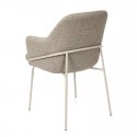 Chaise Abigail Taupe avec Pieds Beige