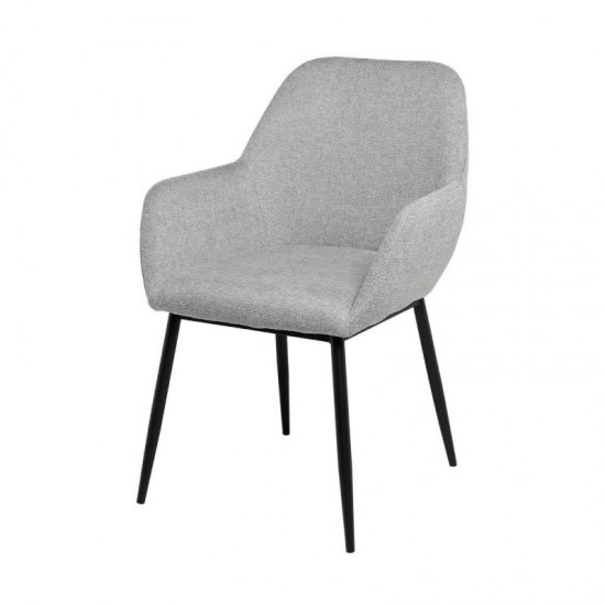 Chaise Isabella Gris Clair (Pied Noir)