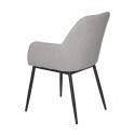 Chaise Isabella Gris Clair (Pied Noir)