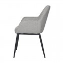 Chaise Isabella Gris Clair (Pied Noir)