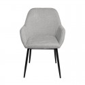 Chaise Isabella Gris Clair (Pied Noir)