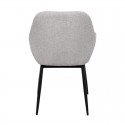 Chaise Isabella Gris Clair (Pied Noir)