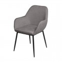 Chaise Isabella Gris Foncé Pied Noir