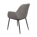Chaise Isabella Gris Foncé Pied Noir