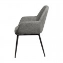 Chaise Isabella Gris Foncé Pied Noir