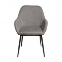 Chaise Isabella Gris Foncé Pied Noir