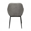 Chaise Isabella Gris Foncé Pied Noir
