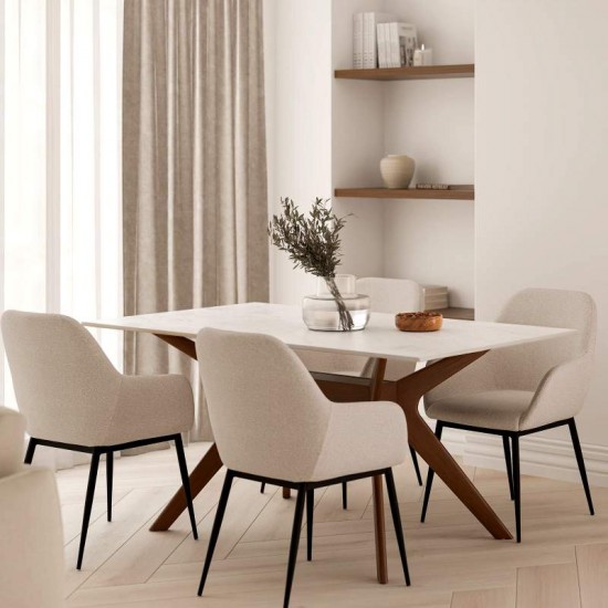 Chaise Isabella Beige Pied Noir