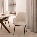 Chaise Isabella Beige Pied Noir