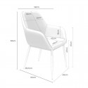 Chaise Isabella Taupe Pied Noir