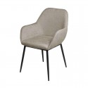 Chaise Isabella Taupe Pied Noir
