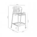 Tabouret Bas Bastian Blanc