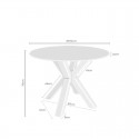 Table fixe Fiorella Blanc/Noir