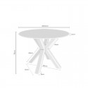 Table fixe Fiorella Blanc/Noir