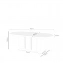 Table Fixe Lorraine 220 Travertin