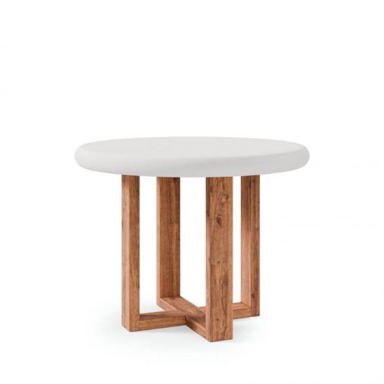 Table Fixe Violette Blanc Chêne