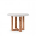 Table Fixe Violette Blanc Chêne
