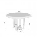 Table Fixe Violette Blanc Chêne