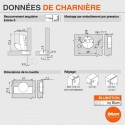 Charnière Grand Angle 155º avec Frein Blumotion