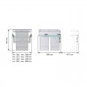 Bacs de Recyclage des Déchets 2 x 24 + 2 x 8 L avec un Système de Guides