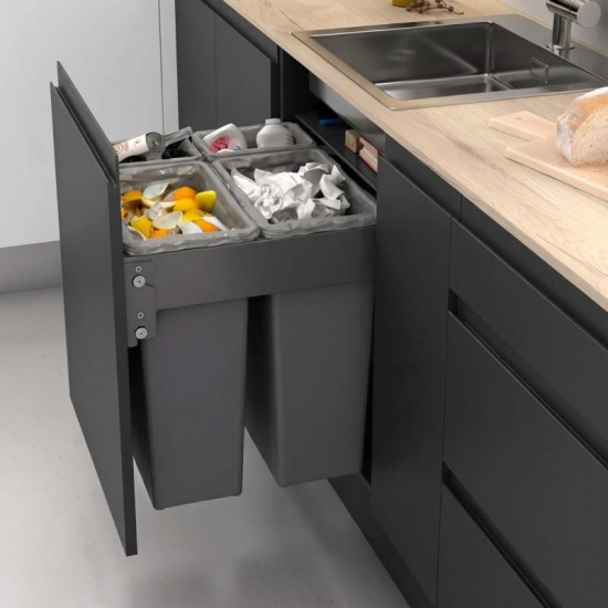 Cube Corbeille Eco-Amical-Rectangulaire 35 + 35 + 8 + 8 L