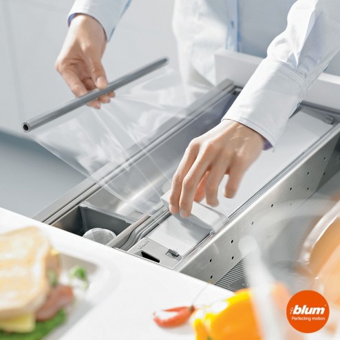 Coupeur de papier film plastique TIROIR de la cuisine ORGALINE cuisine Blum