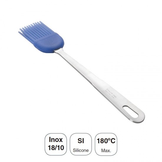 Pinceau En Silicone Poignée De Plat En Acier Inoxydable