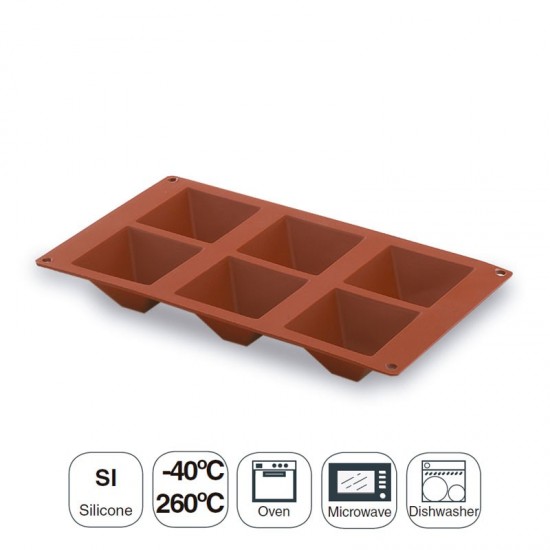 Moule Pyramide 6 De La Cavité De Silicone Pastryflex