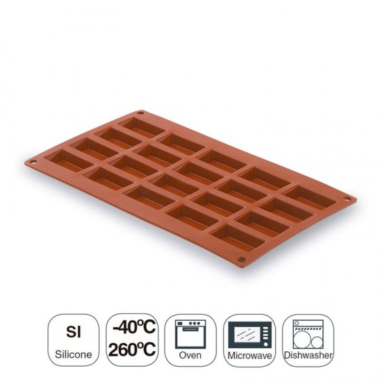 Moule En Forme De Petit Rectangle De 20 Cavités Silicone Pastryflex