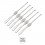 6 Brochettes de fruits de Mer, en acier Inoxydable
