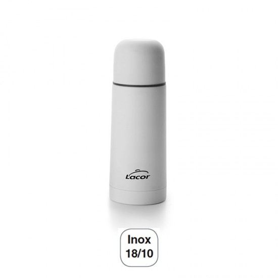 Bouteille Isotherme Soft Touch Blanc Inox 18/10